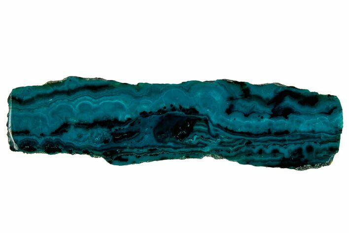 Polished Banded Chrysocolla - Bagdad Mine, Arizona #327678